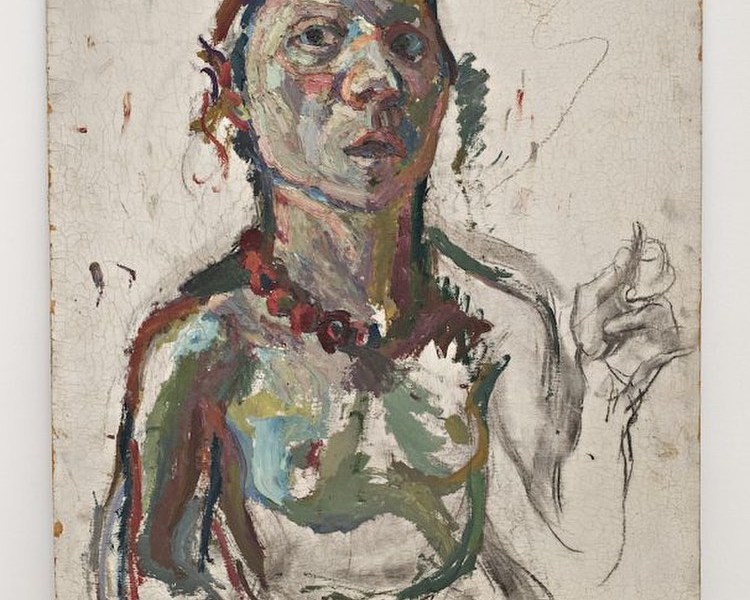 "Selbstporträt expressiv" by Maria Lassnig