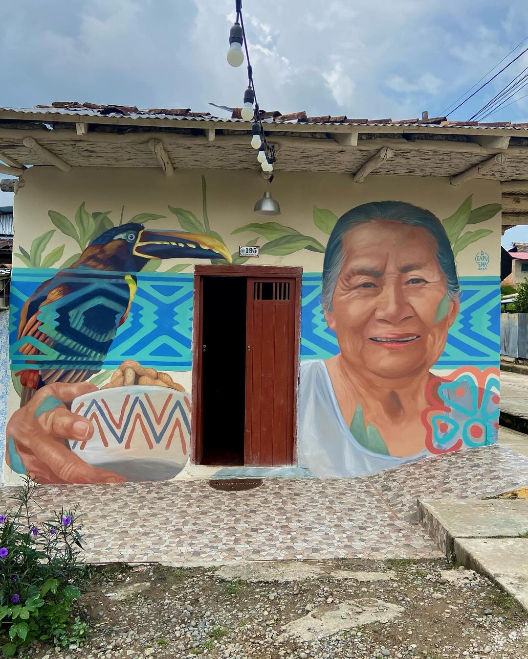 Streetart - Diego Capuena @ San Roque de Cumbaza, Peru