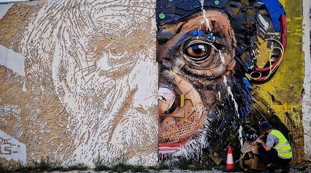 Bordalo II + Vhils @ Lisbon, Portugal